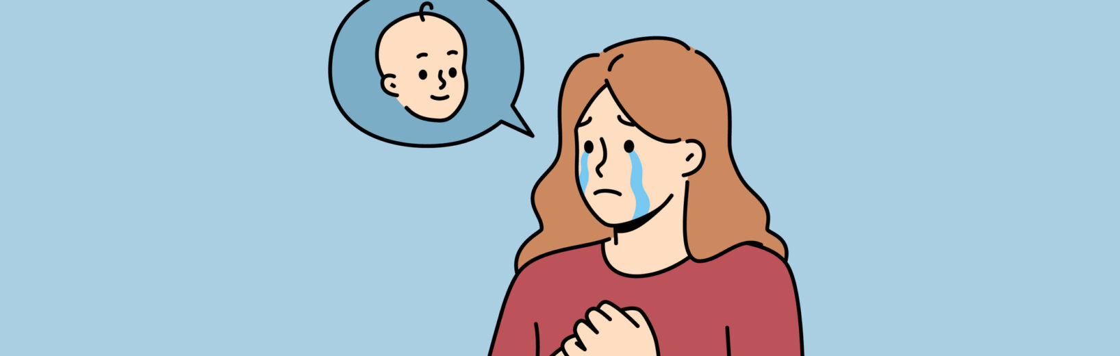 Mutter weint um nach Fehlgeburt verlorenes Kind