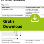 Gratis Download: Aufmaß und Abrechnung nach ATV DIN 18355