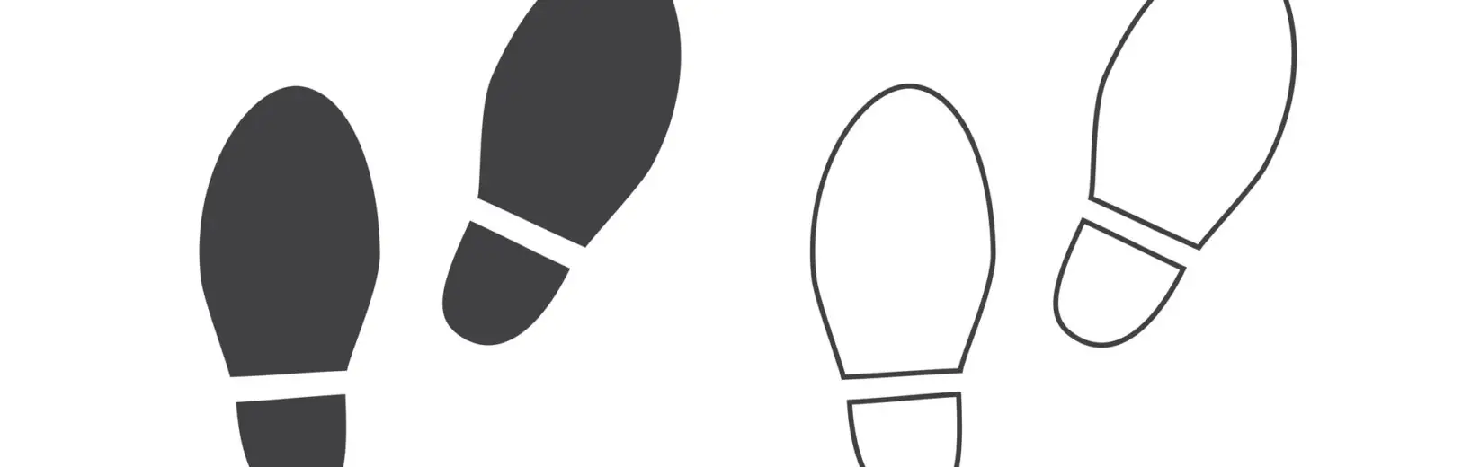 Herkömmliches Wahlverfahren: Anleitung für den Wahlvorstand Schuhabdrücke schwarz und weiß