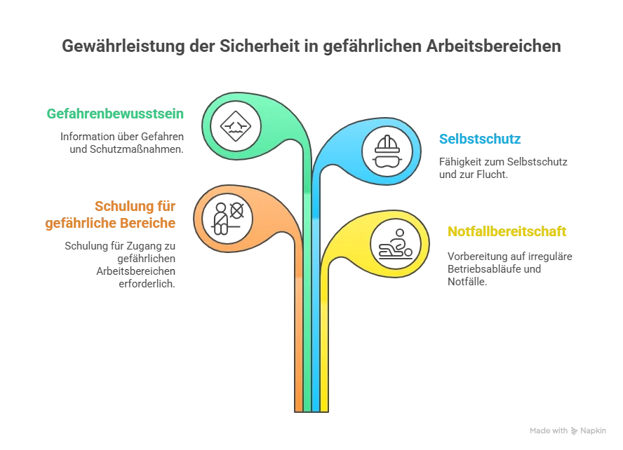 Pflichten bei gefaehrlichen Bereichen Schaubild: