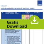Gratis-Download Checkliste: Sicherheitsziele nach ATEX-Richtlinie 2014/34/EU, Anhang II
