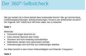 Selbstcheck Organisation im Arbeitsschutz