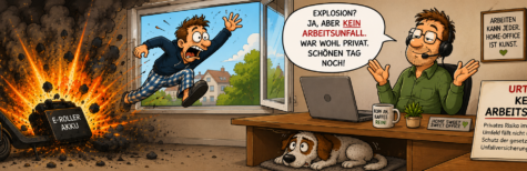 Urteil: E-Scooter-Explosion im Homeoffice ist kein Arbeitsunfall